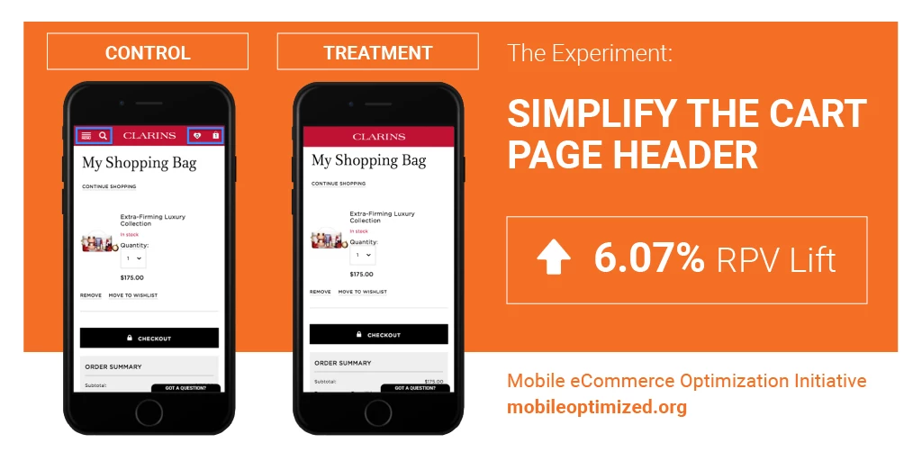 Q1 Simplify Cart Header